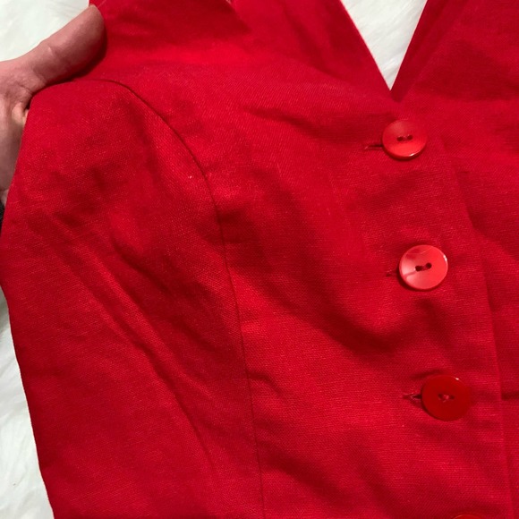 Anthropologie Red Crop Top - Picture 6 of 9